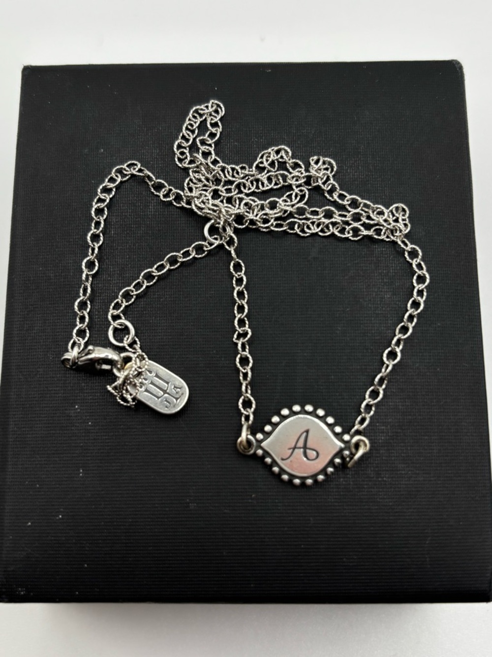 James Avery Memoir Initial Necklace Sterling Silver